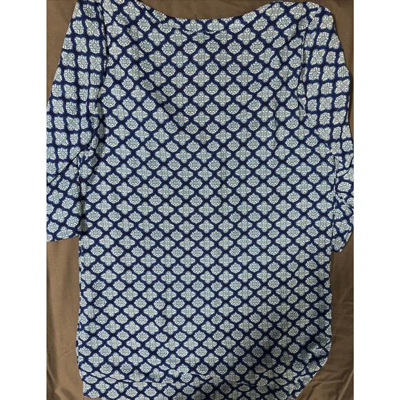 Cover 2 Cover Swim Cover Up Women's XL V-Neck Swimsuit Cover Up Blue Geometric - Picture 3 of 3